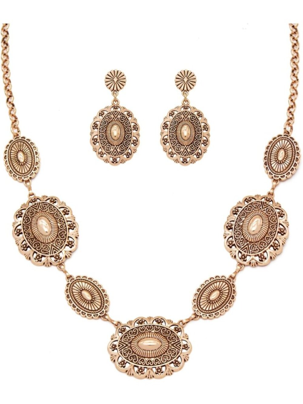 Stylish Western Jewelry Set for Women - Cowgirl Necklace & Earrings Combo